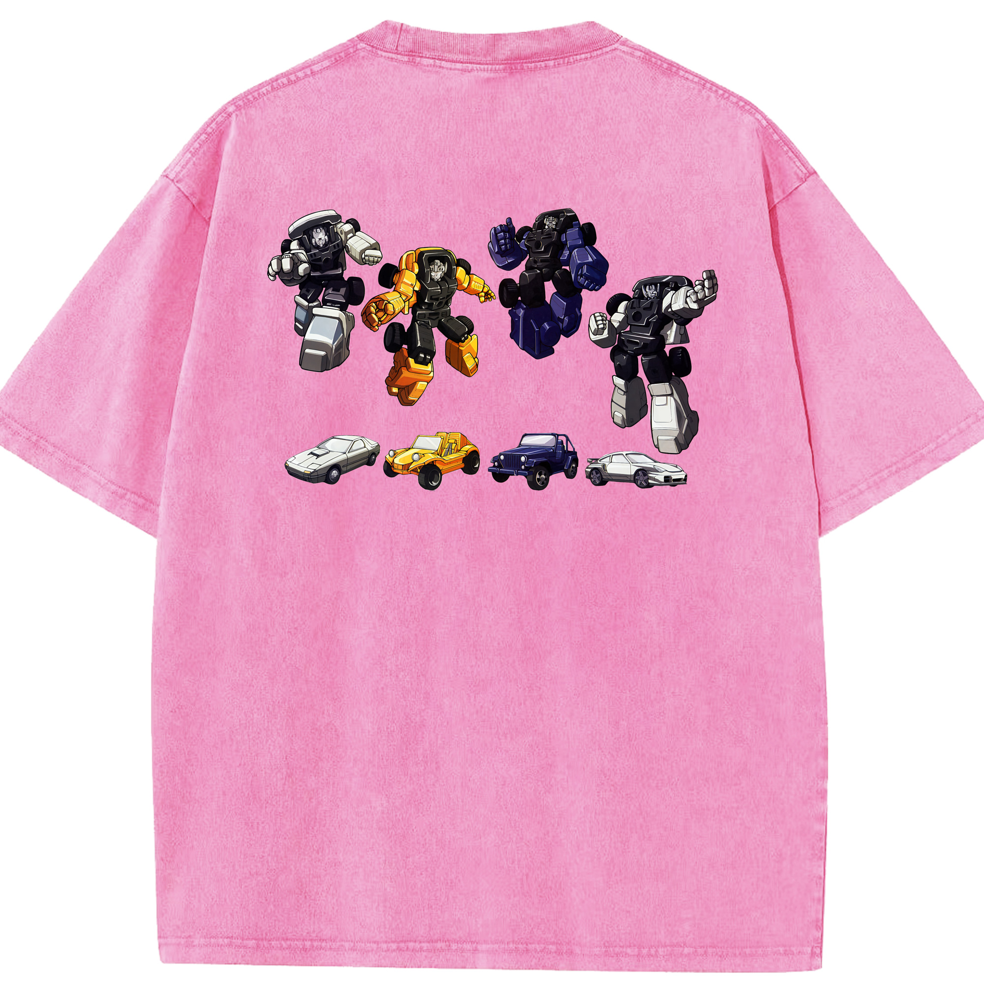 （画像用） Transformers トランスフォーマー 綿100% ヴィンテージ風 半袖Tシャツ（背面プリント）